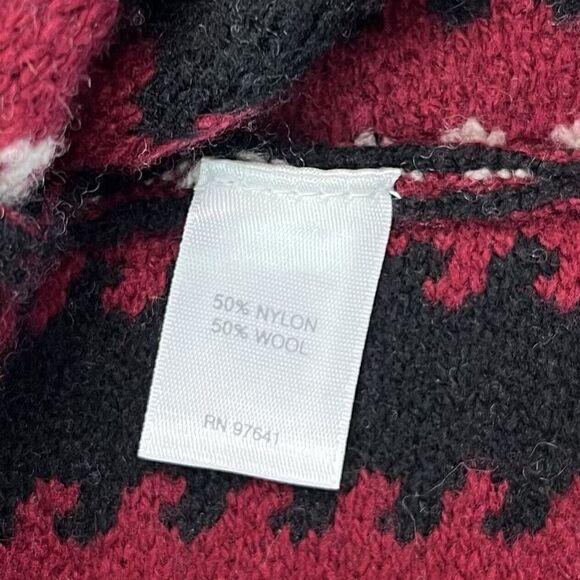 J Jill Blanket Aztec Cardigan Womens M L Wool Blend Long Sweater Western Boho - Picture 11 of 12